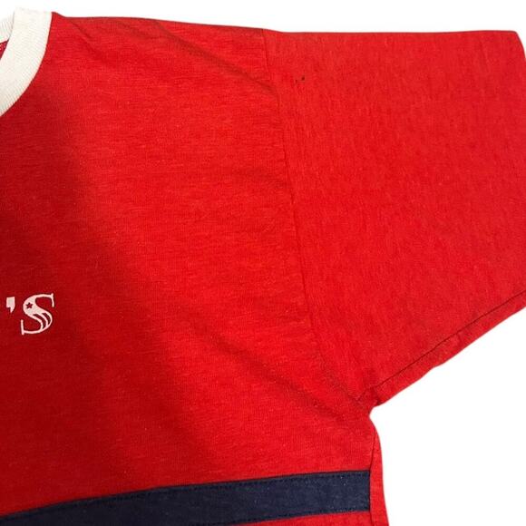 St.John’s University 80’s Striped Retro College Tee - Picture 6 of 6